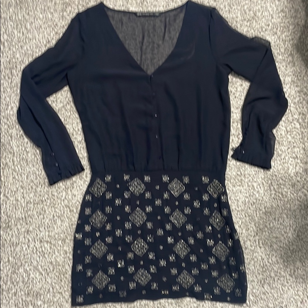 Zara Black Textured Jacket
